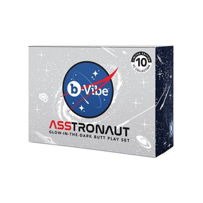 b-Vibe ASStronaut Glow-in-the-Dark Butt Play Set - Model X2021 - Unisex Anal Pleasure Kit - Luminous Green