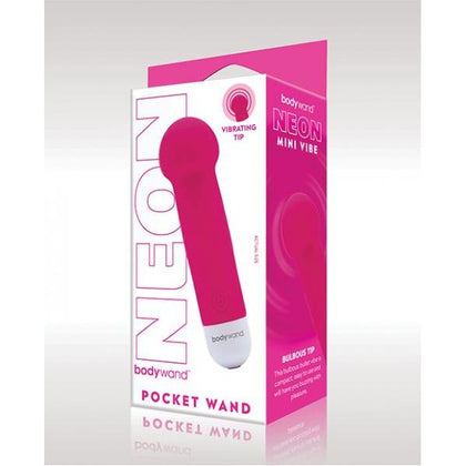 Bodywand Neon Mini Pocket Wand - Powerful Vibrating Silicone/ABS Rechargeable Sex Toy - Model NW-1276 - For All Genders - Intense Pleasure for Any Erogenous Zone - Neon Pink