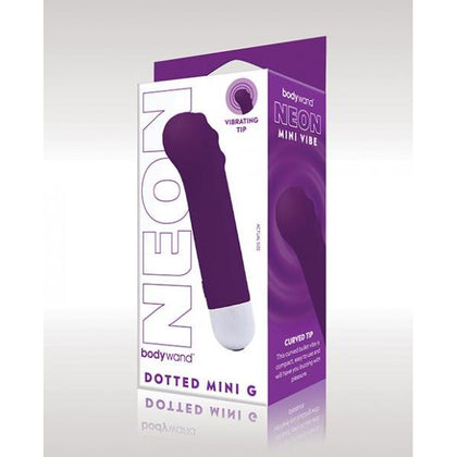 Bodywand Neon Mini Dotted G Vibe - Curved Vibrating Silicone G-Spot Stimulator for Women - Model XG123 - Neon Purple - Adult Naughty Store