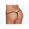 Coquette Lingerie La Petite XL Low Rise Lycra G-String Panty - Model LP-1X - Women's Black Pleasurewear - Size 14 to 20