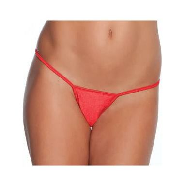 Coquette International Low Rise Lycra G-String Panty Red O-S for Women - Sensual Intimates Lingerie - Model CQ-123 - One Size Fits Most