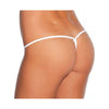 Coquette Lingerie La Petite Women's White O-S Low Rise Lycra G-String Panty (Size 6-12)