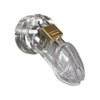 CB-6000 Clear Male Chastity Device Model 3 1-4