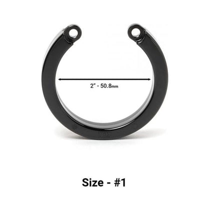 CB-X® Black U-Ring #1 - Cock Cage Replacement U-Ring for Enhanced Pleasure - Male Chastity Device - 2 inches - Black