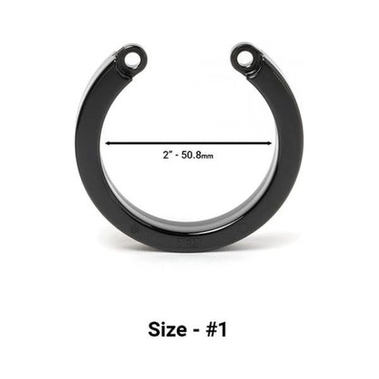 CB-X® Black U-Ring #1 - Cock Cage Replacement U-Ring for Enhanced Pleasure - Male Chastity Device - 2 inches - Black - Adult Naughty Store