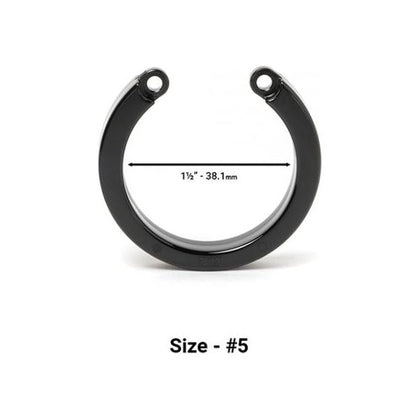 CB-X® Black U-Ring #5 - Male Chastity Device Replacement U-Ring for Pleasurable Restriction - 1 1/2 inches - Black