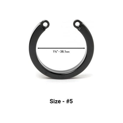 CB-X® Black U-Ring #5 - Male Chastity Device Replacement U-Ring for Pleasurable Restriction - 1 1/2 inches - Black - Adult Naughty Store