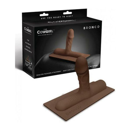 The Cowgirl Bronco Silicone Attachment - Chocolate: The Ultimate Realistic Pleasure Enhancer for Women