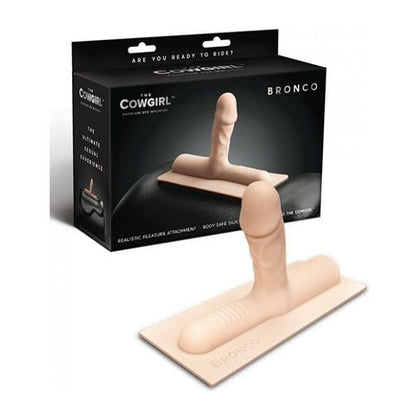 The Cowgirl Bronco Silicone Attachment - Realistic Penis Replica for The Cowgirl Premium Sex Machine - Model B5 - Unisex - Intense Pleasure - Vanilla