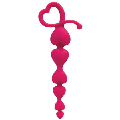 Curve Novelties Gossip Hearts On A String Magenta Anal Beads - Model GA-001: Premium Silicone Graduated Beads for Sensual Pleasure