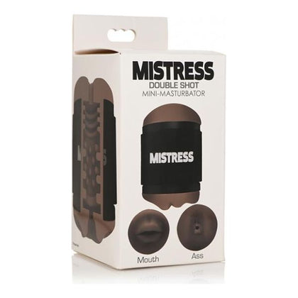 Curve Novelties Mistress Double Shot Mini Masturbator Ass & Mouth - Dark - Adult Naughty Store