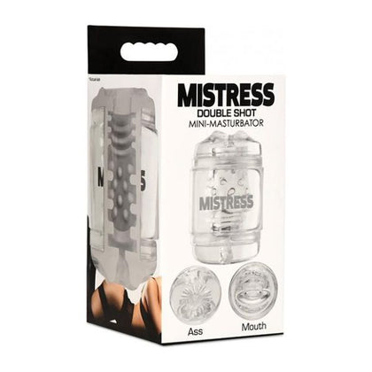 Curve Novelties Mistress Double Shot Ass & Mouth Mini Masturbator - Clear: The Ultimate Pleasure Experience for Him and Her