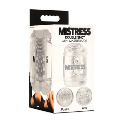 Curve Novelties Mistress Double Shot Mini Masturbator - Clear, Lifelike TPE, Dual Pleasure, Model MS-200, Male Stroker