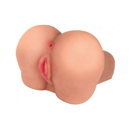 Introducing the SensationSculpt Vibrating Butt Doggy Style Stroker - Model SB-2000: The Ultimate Pleasure Experience for Him and Her in Beige - Adult Naughty Store