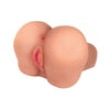 Introducing the SensationSculpt Vibrating Butt Doggy Style Stroker - Model SB-2000: The Ultimate Pleasure Experience for Him and Her in Beige