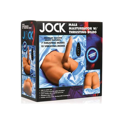 Curve Toys Jock Male Masturbator with Thrusting Dildo - Model X7 | For Men | Anal Stimulation | Black