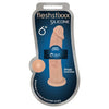Curve Toys Fleshstixxx Silicone 6-Inch Dildo Beige - Realistic Veins, Suction Cup Base, Dishwasher Safe