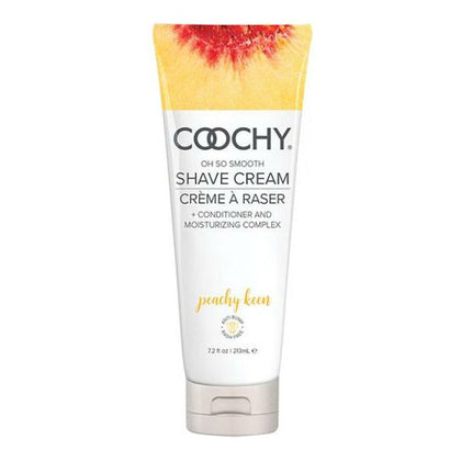 Introducing the Luxurious Coochy Shave Cream - Peachy Keen 7.2 Oz: The Ultimate Shaving Solution for Effortless Smoothness - Adult Naughty Store