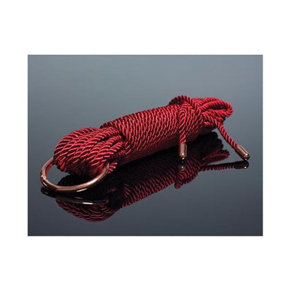 Coquette Pleasure Collection Silky Smooth Rope - Red/Rose Gold | Bondage Rope for Sensual Play - Adult Naughty Store