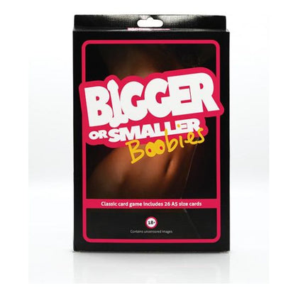 Introducing the Sensual Pleasures Play Wiv Me Bigger Or Smaller Boobs Card Game - The Ultimate Interactive Adult Entertainment Experience