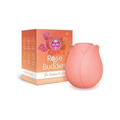 Skin Rose Buddies Silicone The Rose Purrz - Red Mini Clitoral Vibrator for Women - Adult Naughty Store