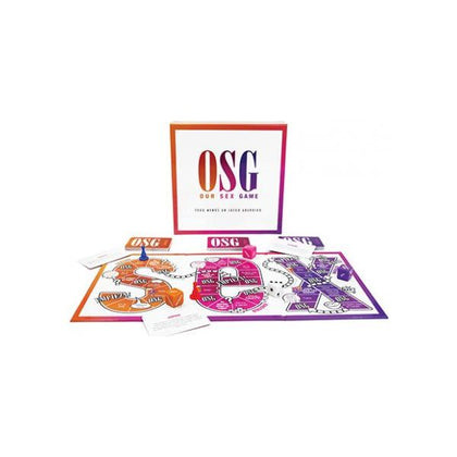 Introducing the 𝗢𝗦𝗚: Our Sex Game - Spanish Version, Model 001, Unisex Erotic Board Game in Burgundy