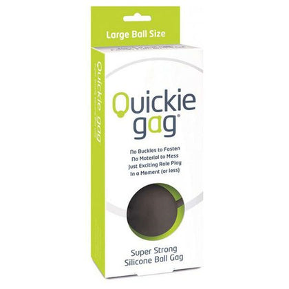 Introducing the SensaSilk Quickie Ball Gag Large - Black: The Ultimate Pleasure Enhancer for All Genders!