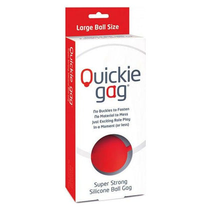 Quickie Ball Gag Large - Red
Introducing the SensationSilk Quickie Ball Gag - Model QBG-45R: Unisex Silicone Bondage Toy for Exquisite Pleasure