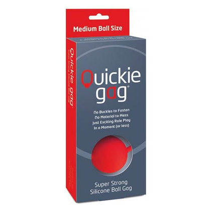 Introducing the SensaSilk Quickie Ball Gag Medium - Red: The Ultimate Pleasure Enhancer for Adventurous Couples