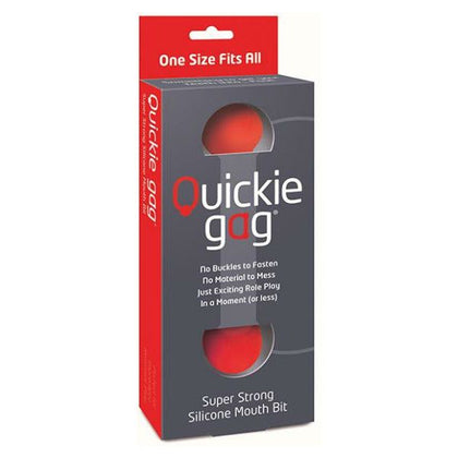 Introducing the SensaSilk Quickie Bit Gag - Model QBG-1001: Unisex Silicone Bondage Toy for Exquisite Pleasure - Red
