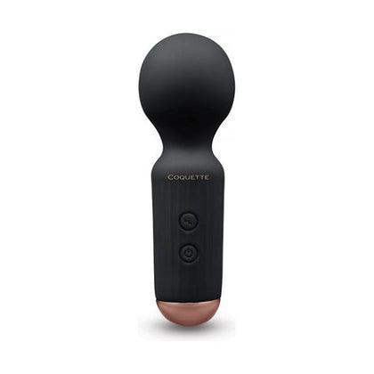 Coquette The Small Wonder Mini Wand - Powerful Clitoral Massager for Women - 17 Vibration Modes - Black/Rose Gold - Adult Naughty Store