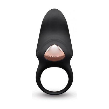 Coquette The After Party Couples Ring - Black/Rose Gold: Powerful Stamina-Building Silicone Cock Ring with Clitoral Tickler for Couples