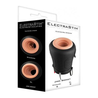 ElectraStim Jack Socket E-Stim Stroker - The Ultimate Pleasure Experience for Men - Intense Stimulation and Lifelike Sensations - Model JS-2000 - Black