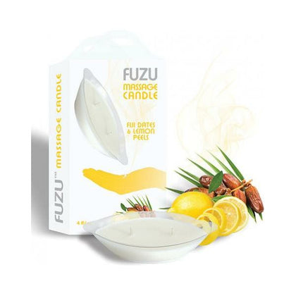 Fuzu Sensual Massage Candle - 4 Oz Fiji Dates & Lemon Peel
