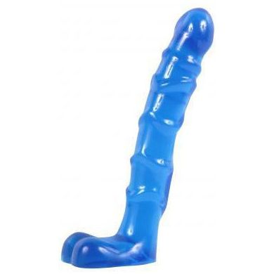 Raging Hard-On Blue Slim Line 7 inch Anal Dildo - Intense Pleasure for Men and Women