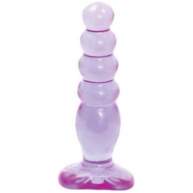 Doc Johnson Crystal Jellies Anal Delight 5.6in - Purple - Unisex Anal Pleasure Toy - Adult Naughty Store