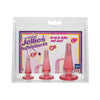 Doc Johnson Crystal Jellies Anal Initiation Kit - Model CJ-AIK-P - Unisex Anal Pleasure - Pink - Adult Naughty Store