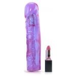 Crystal Jellies Classic Dong 8in Purple - Realistic Flexible Dildo for Intense Pleasure