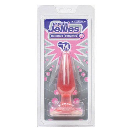 Crystal Jellies Medium Pink Butt Plug - Premium Anal Pleasure Toy for Experienced Users (Model #CJ-MPBP-001) - Designed for All Genders - Intense Pleasure in a Stunning Pink Shade - Adult Naughty Store