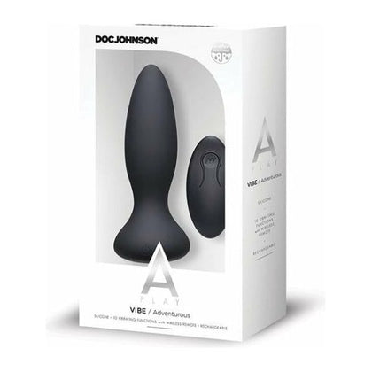 A-Play Vibe Rechargeable Adventurous Anal Plug Remote - Black - Adult Naughty Store