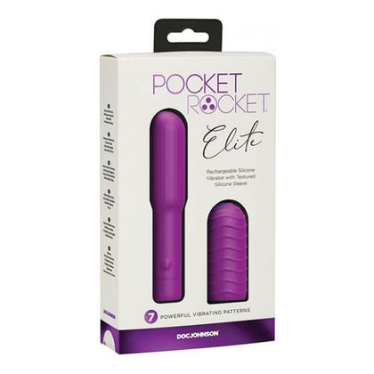 Doc Johnson Pocket Rocket Elite Rechargeable Mini Vibrator - Model PR-2000 - For Women - Clitoral Stimulation - Purple - Adult Naughty Store