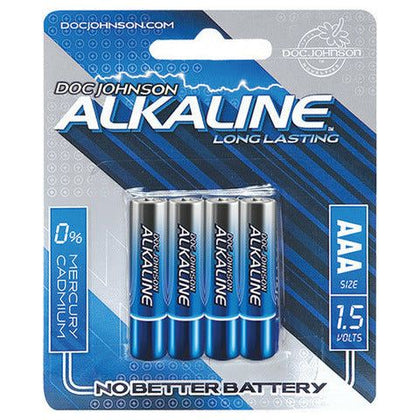 Doc Johnson AAA Alkaline Batteries - Long-Lasting Power for Your Pleasure Devices - 4 Pack