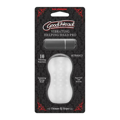 Goodhead Helping Head Pro Ultraskyn Vibrating Stroker - Frost

Introducing the SensaPleasure Pro Ultraskyn Vibrating Stroker - The Ultimate Mind-Blowing Oral Experience for Him, Frost Edition