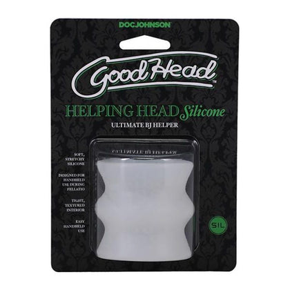 Doc Johnson GoodHead Helping Head Stroker - Frost: The Ultimate Handheld Pleasure Enhancer for Fellatio