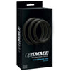 Doc Johnson Optimale 3 Silicone C-Ring Set Thin Black - Enhance Your Pleasure with Premium Cock Rings - Adult Naughty Store