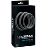 Doc Johnson OptiMALE Thin C-Ring Kit - Slate: Enhance Size and Girth for Long-Lasting Erections and Prolonged Pleasure - Adult Naughty Store