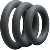 Optimale 3 C Ring Thick Set Slate - Premium Silicone Cock Rings for Enhanced Erections, Model X3C, Male, Pleasure Enhancer, Slate Grey - Adult Naughty Store