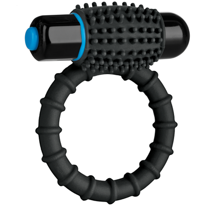 Doc Johnson OptiMale Vibrating C-Ring Black - Pleasure Enhancing Silicone Cock Ring with Removable 10-Function Bullet