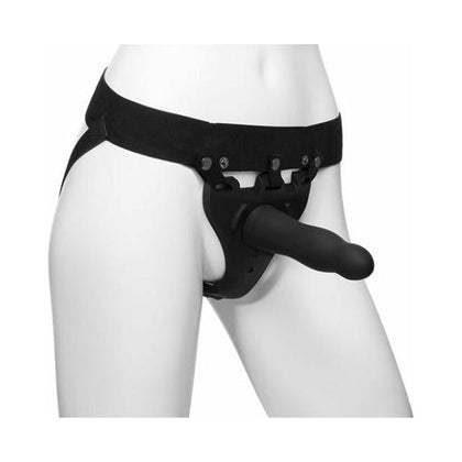 Introducing the Empowering Black Body Extensions Be Aroused Vibrating 2 Piece Strap On Set - Model X-2000 - The Ultimate Pleasure Experience for All Genders