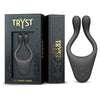 Doc Johnson Tryst Black Multi-Erogenous Massager - Versatile Pleasure for All Genders - Clitoral and Nipple Stimulation - 3 Powerful Motors - 7 Massage Patterns - Phthalate-Free - Black - Adult Naughty Store